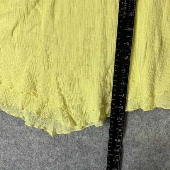 Soft Surroundings Siesta Key Tunic Top Medium Yellow Cotton Gauze Lightweight - Picture 5 of 9